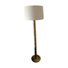 Golden wooden floor lamp