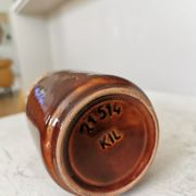 Vintage KIL Yugoslavia Ceramic Vase: Speckled Brown Glaze, 1970s Rustic Pot