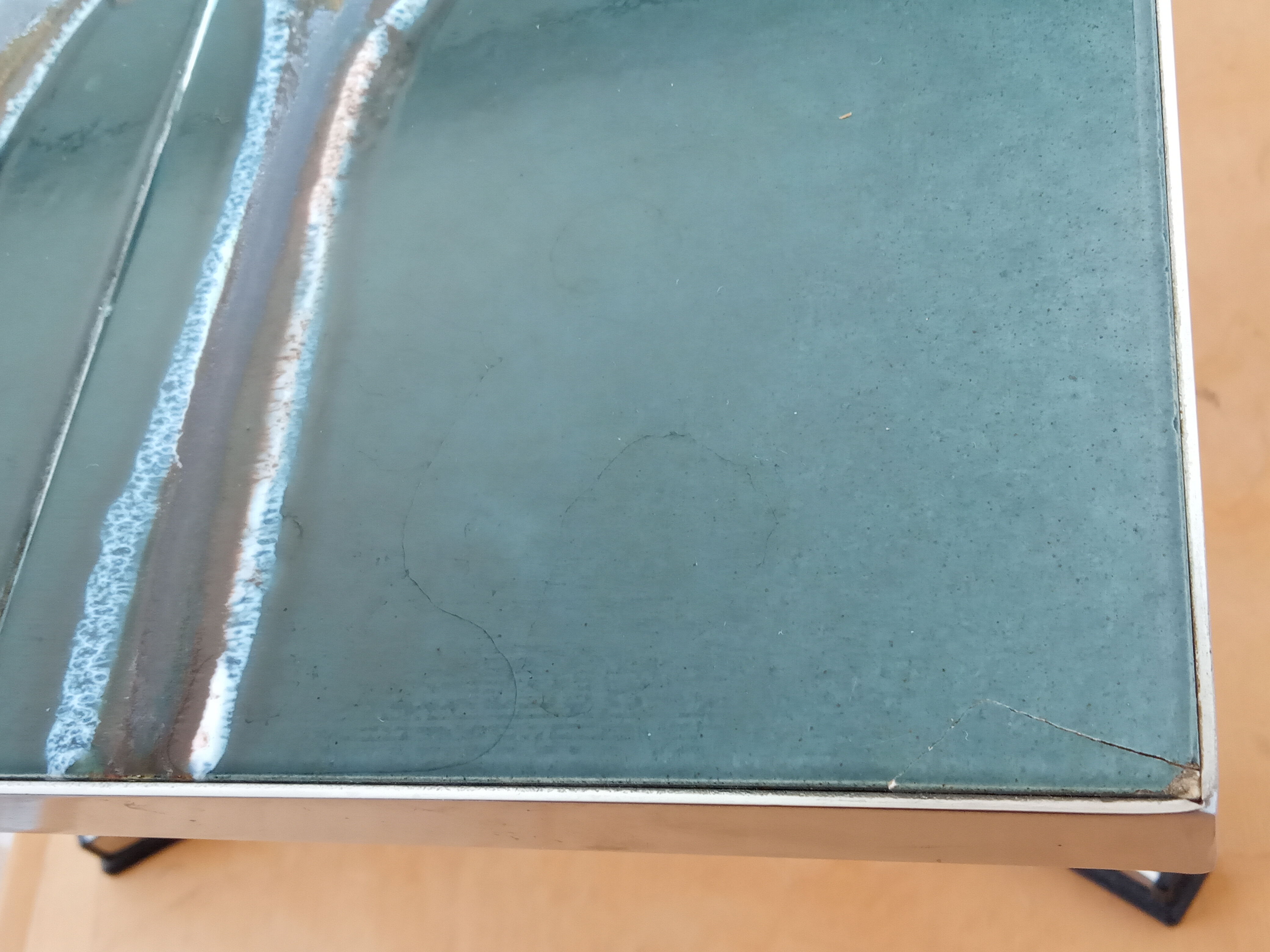 Coffee table in ceramic tiles 60s/70s