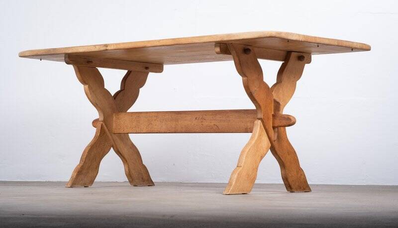 Vintage Oak Dining Table by Henning Kjærnulf, Denmark, 1960s