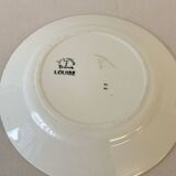 Vintage plate "Louise" – Graphic French earthenware in burgundy