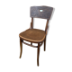 Viennese curved wooden theatre chair Thonet Nr 57 colmar logo