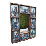 Miroir ancien en verre inversé