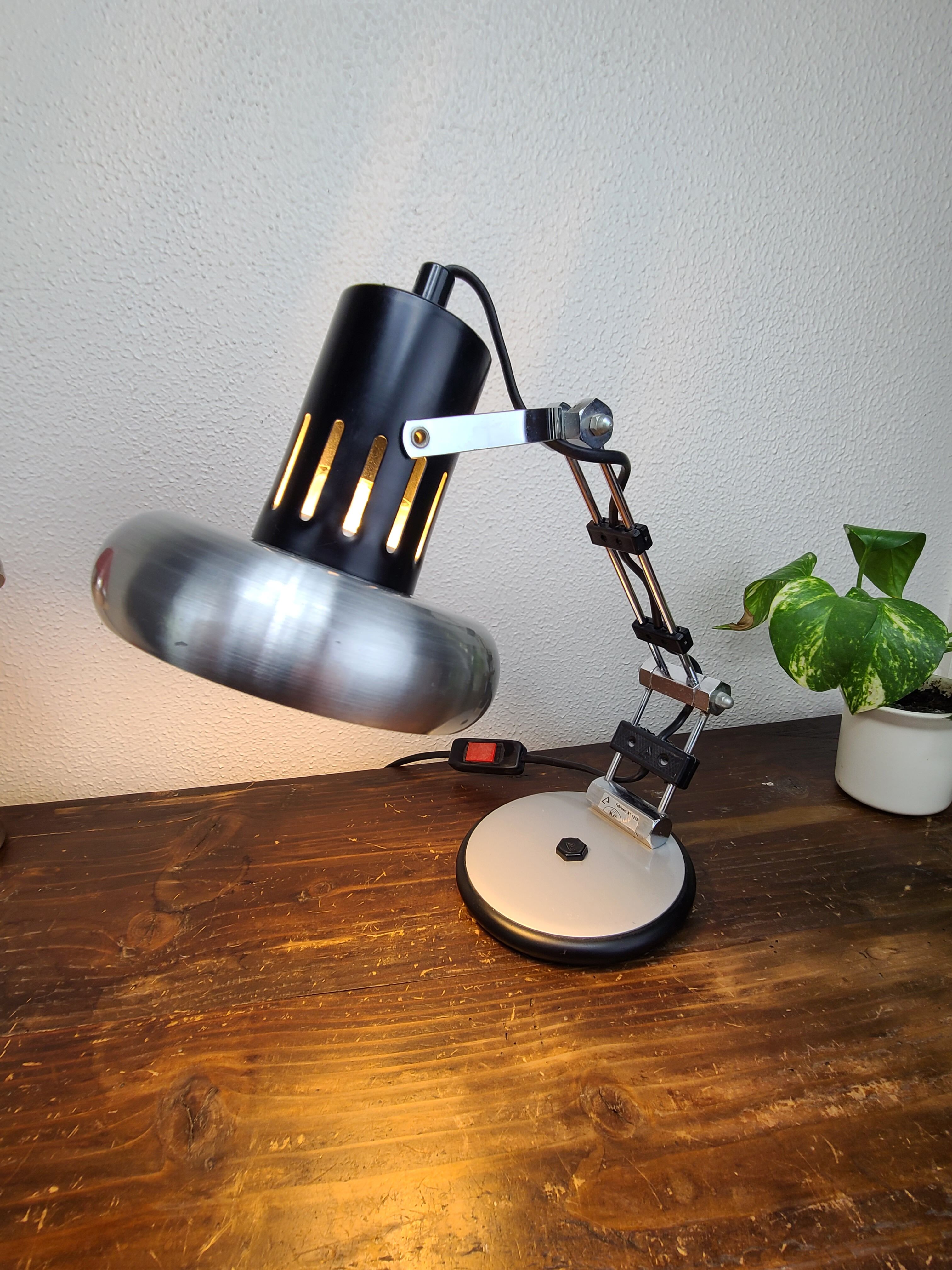 Lampe aluminor articulée, atelier, vintage