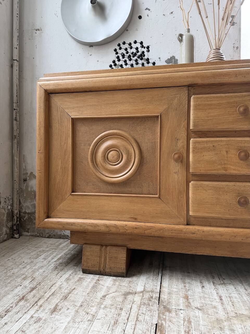 Enfilade storage unit oak Art Deco 1940 Dudouyt