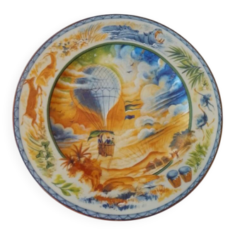 Jules Verne plate in Limoges porcelain