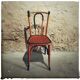 Set of mismatched bistro chairs