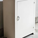 Low sideboard, bar furniture, cupboard, white wood, vintage, 60s