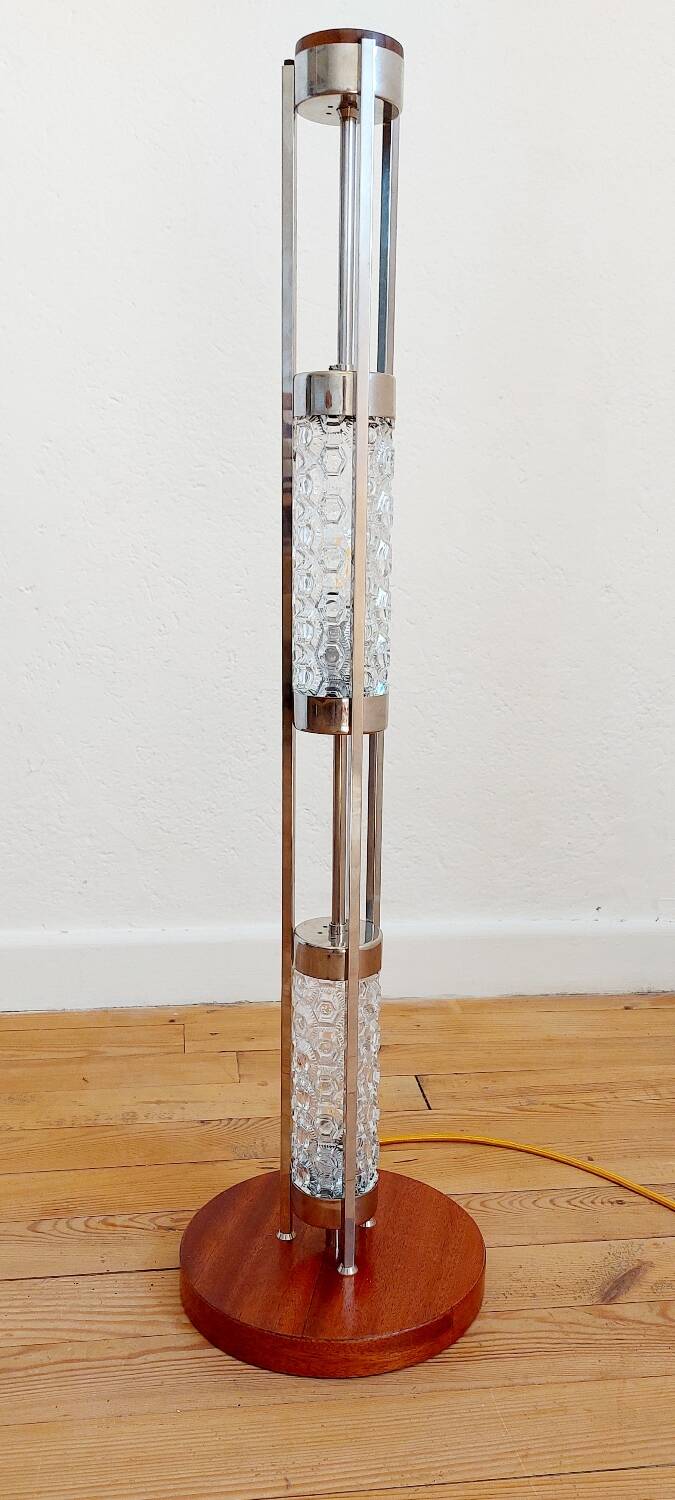 Vintage stainless steel floor lamp