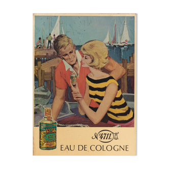 Color cologne cardboard advertisement