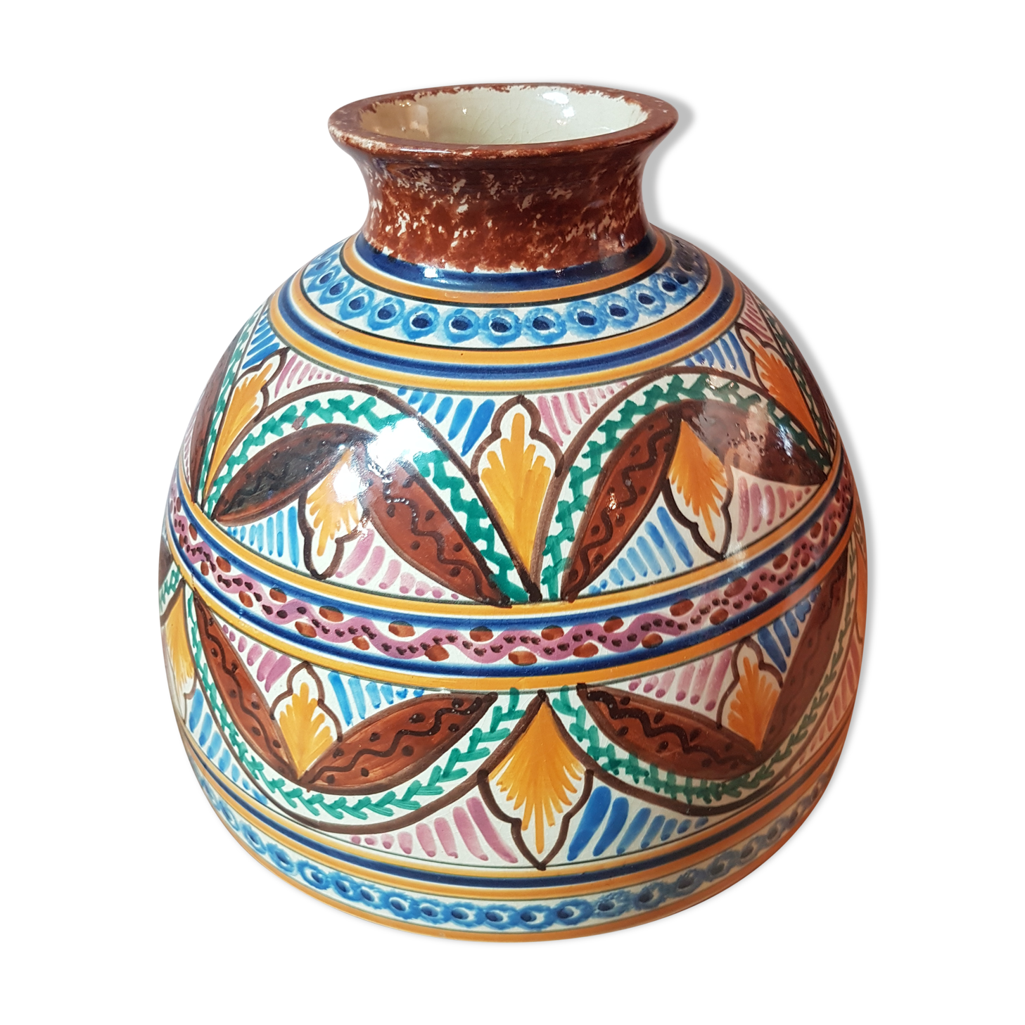Quimper earthenware vase