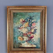 Oil on Canvas Painting Floral Still Life, London, 19th Century