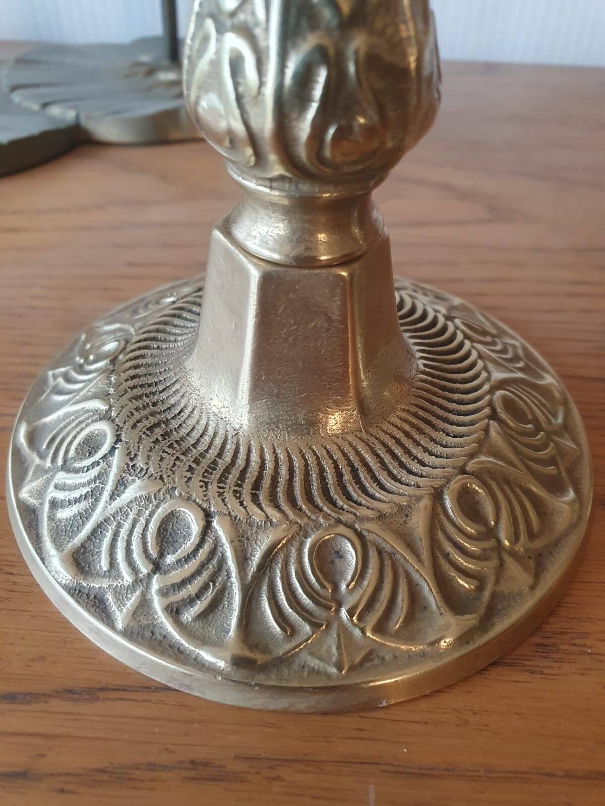 Pair of bronze candlesticks