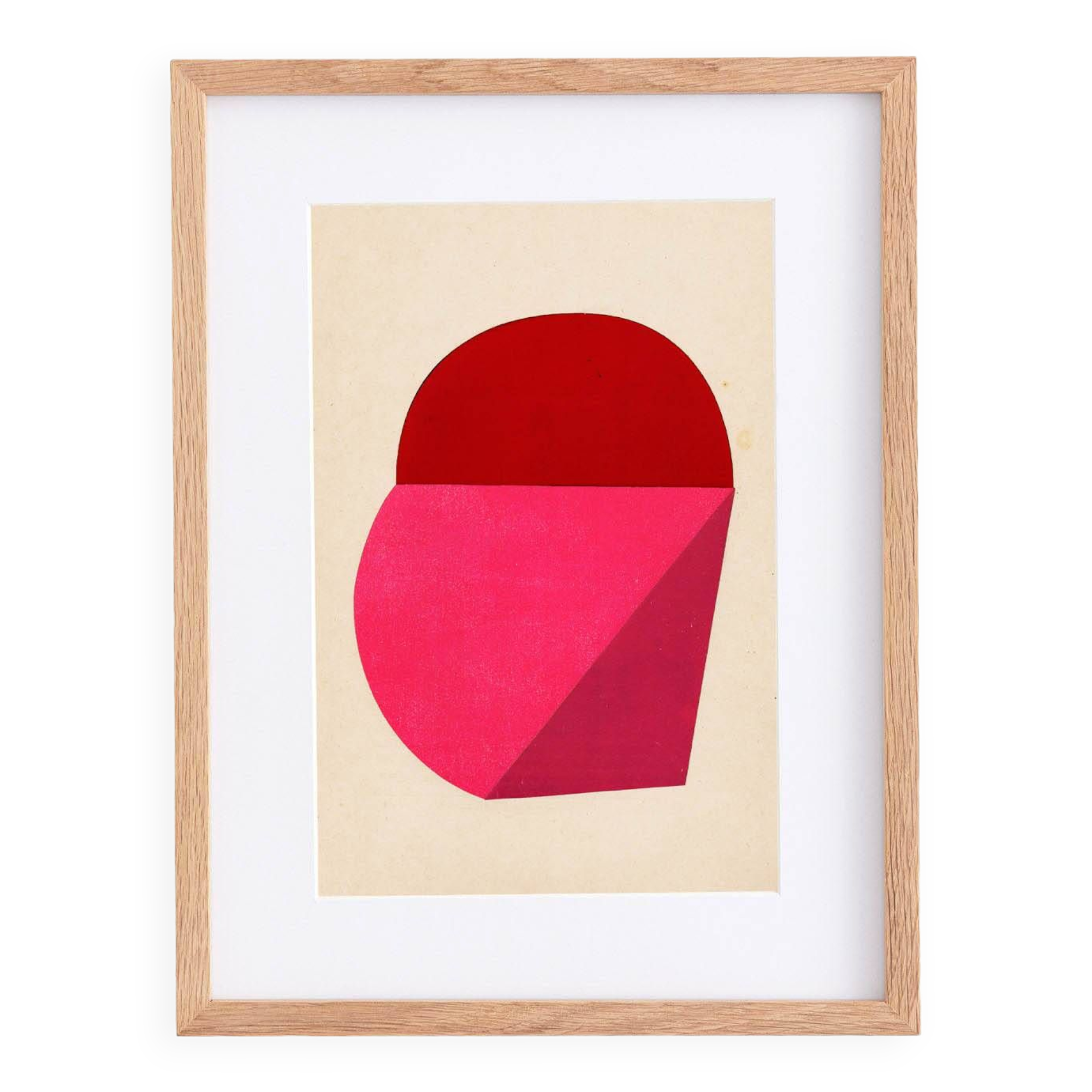 Collage on old paper - JAC - 20x30cm - signed Eawy