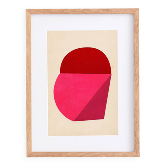 Collage on old paper - JAC - 20x30cm - signed Eawy