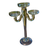 Large blown glass chandelier with bubbles