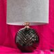 70s ceramic ball lamp with edging h42x35 elec ok check