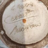 Handled vase with floral decoration signed Cerart Monaco