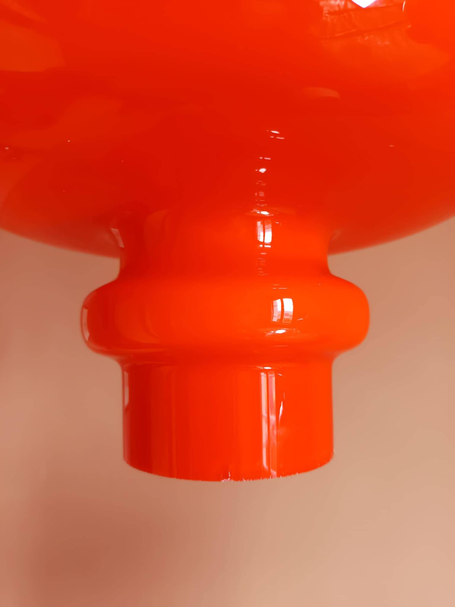 Pair of orange pendant lights by Hans-Agne Jakobsson, 1960