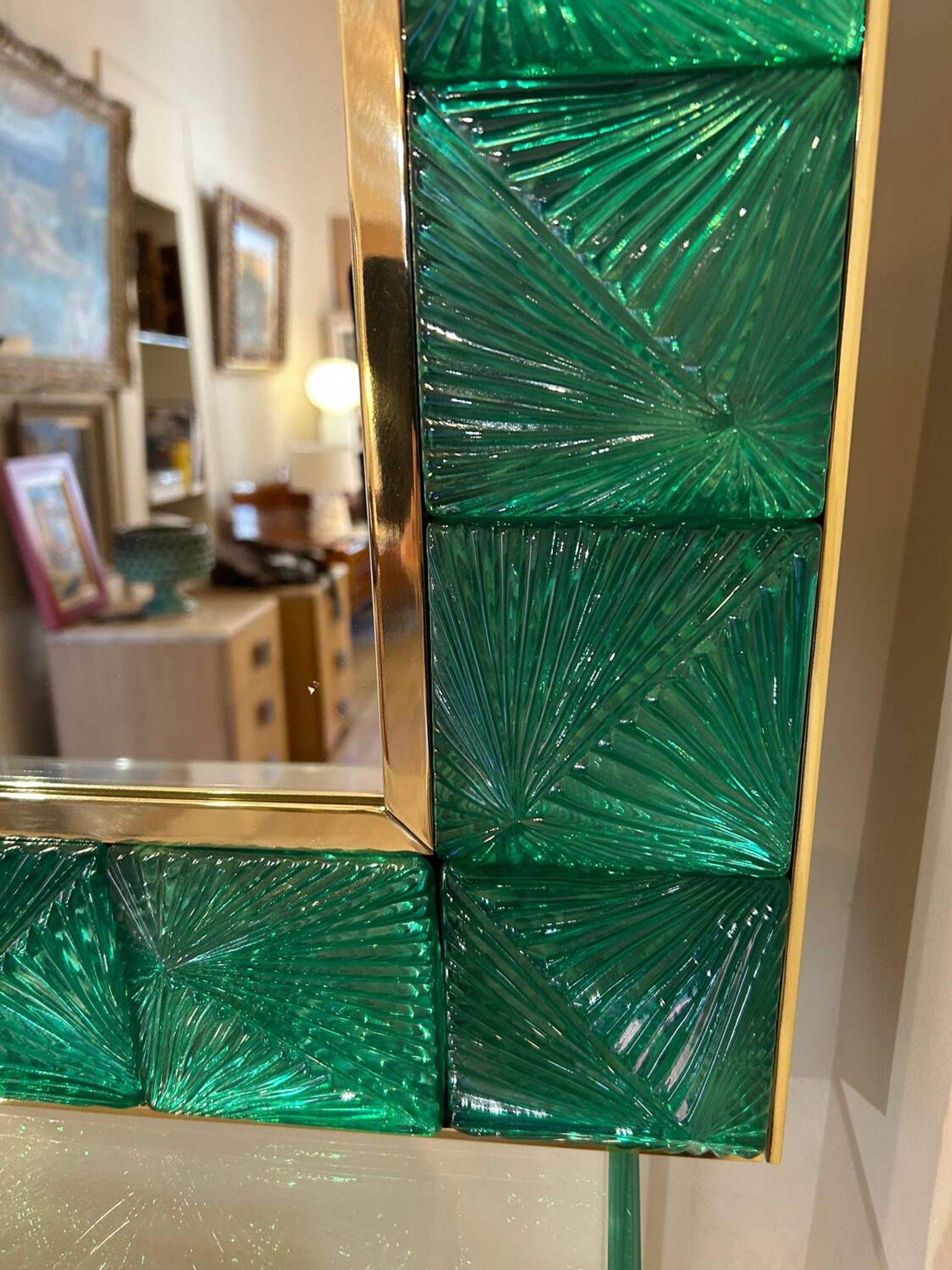 Murano mirror, cut glass, 20th century