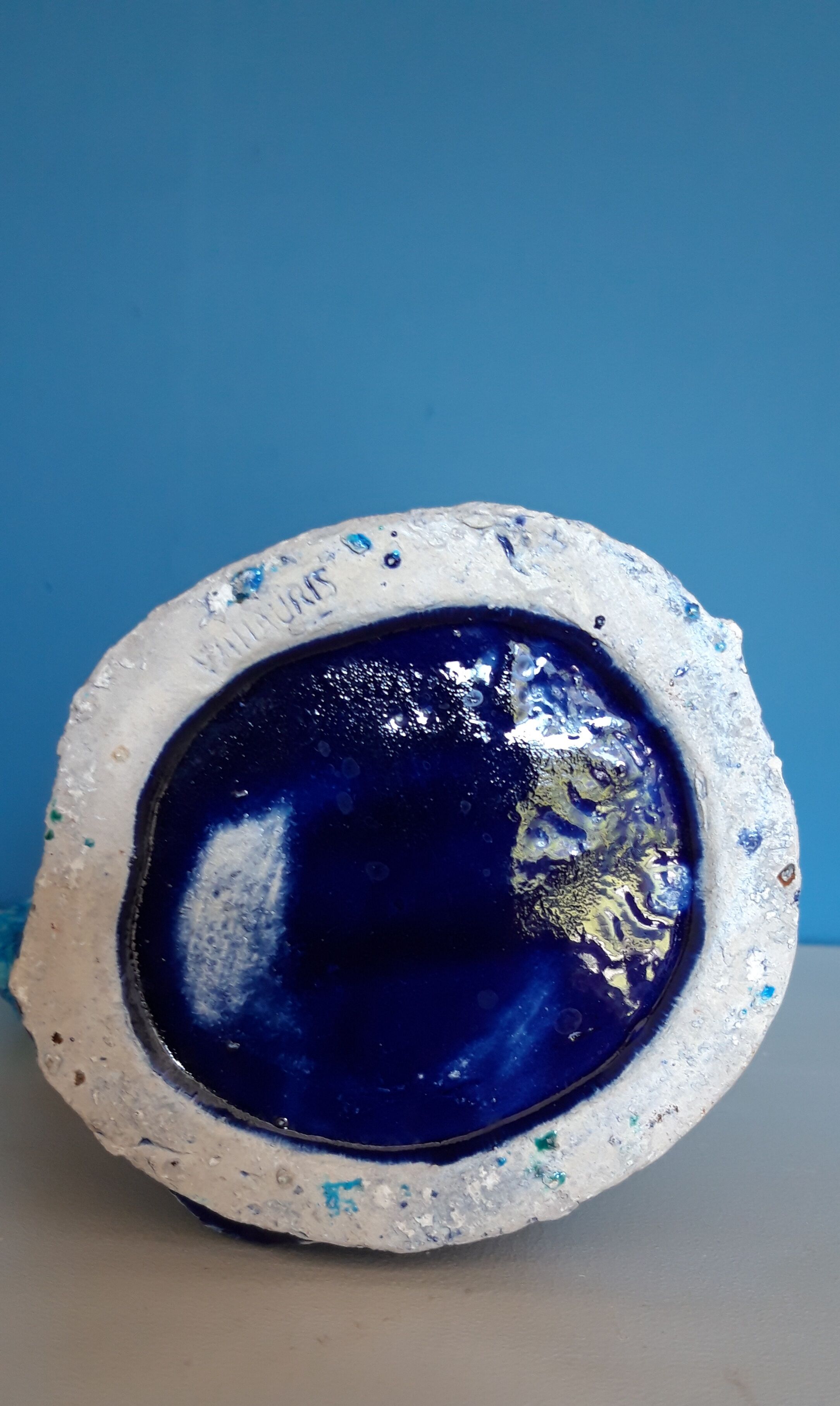 Fat lava ceramic vase from Vallauris, 60s/70s