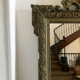 Pediment fireplace mirror 70x120cm