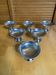 Set of 6 Ice Cream Bowls GUY DEGRENNE Stainless Steel Made in France Vintage #E1
