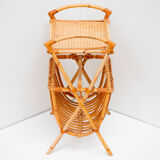 Rattan and caning magazine rack