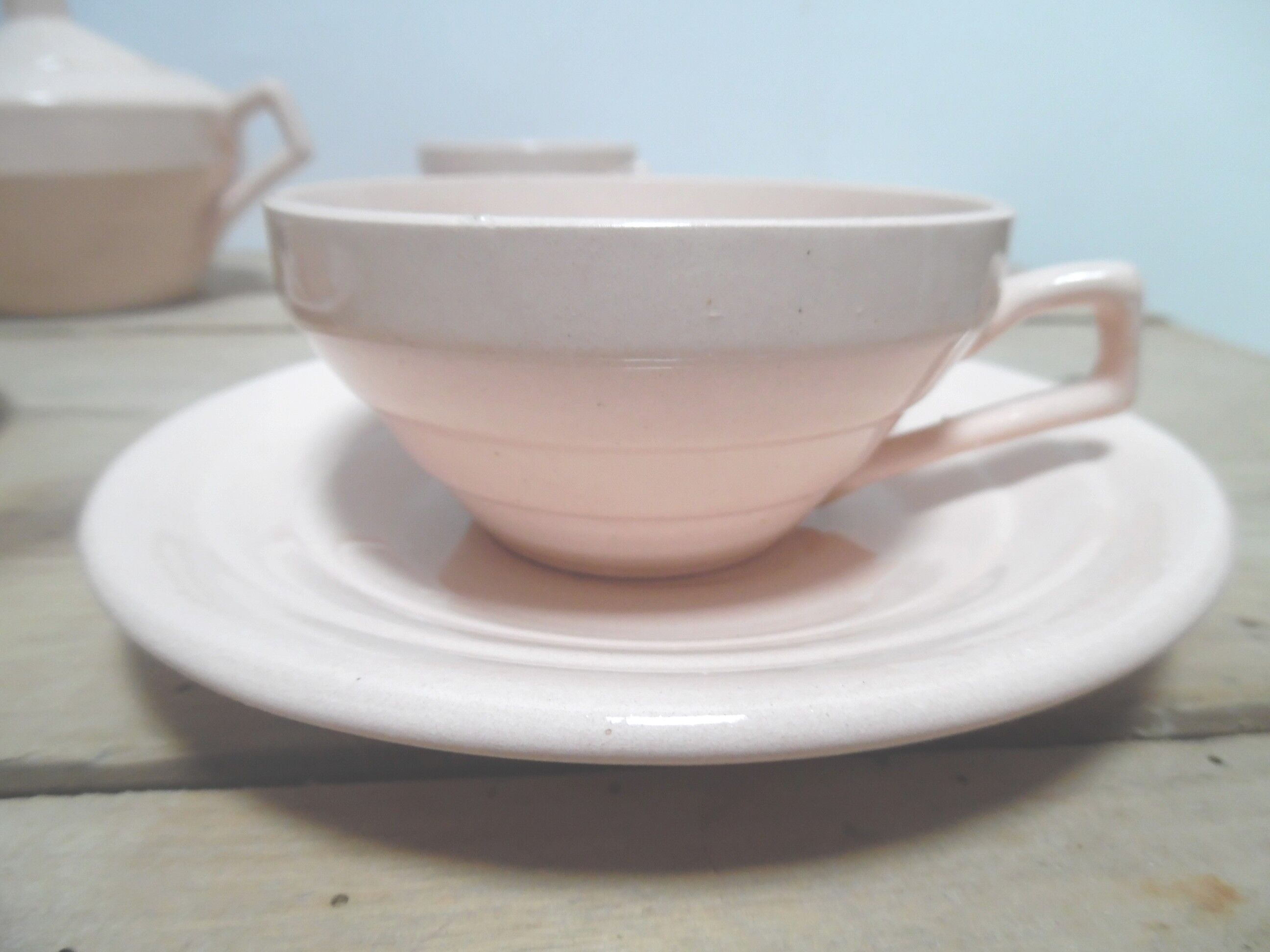 Coffee set in ceramic digoin sarreguemine