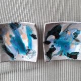 1 set of 2 Corsican ceramic pocket trays