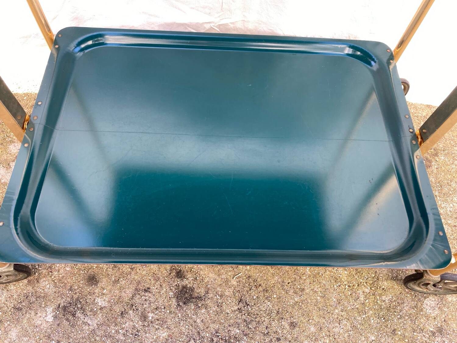 Vintage folding rolling trolley