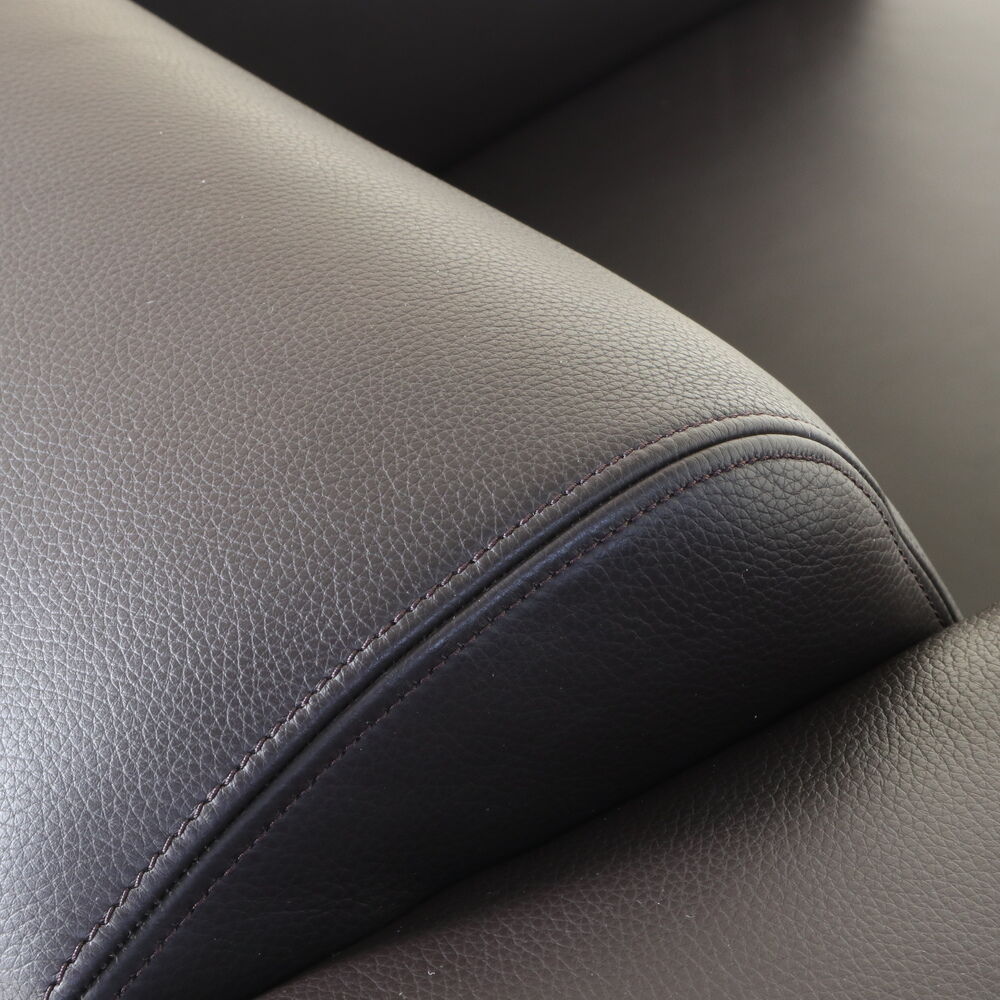 Moroso Steel Leather Lounge Chair, 2000s