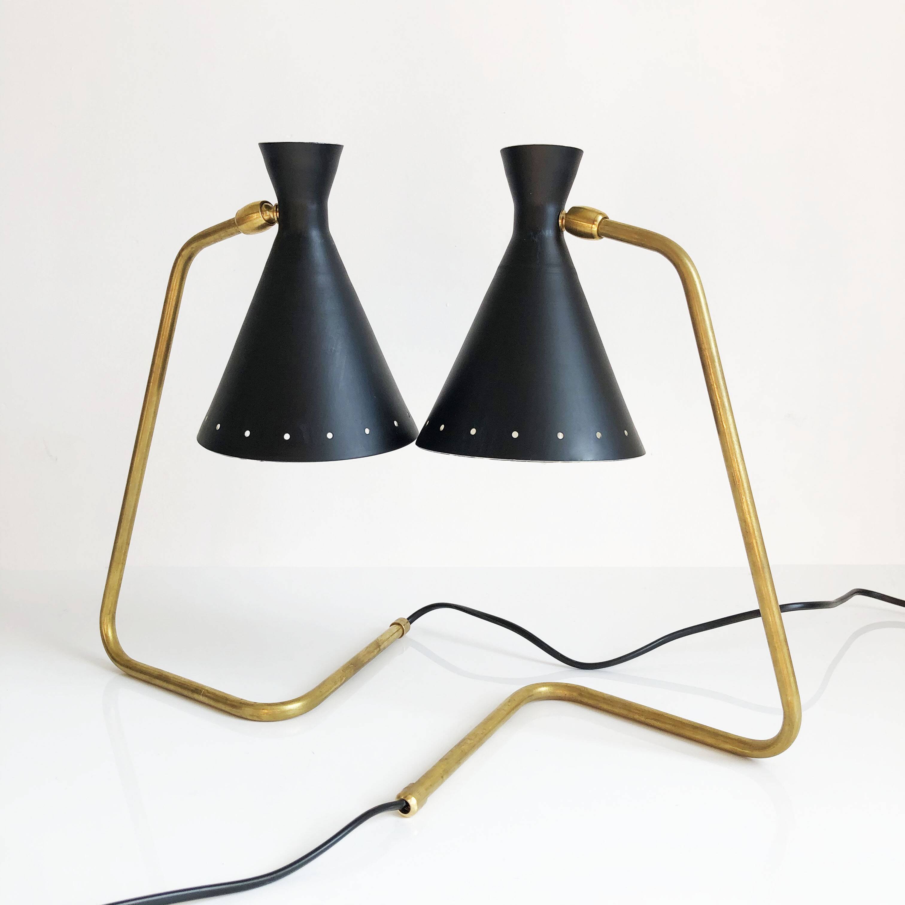 Pair of Italian “cocotte” lamps. 50s design