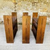 Ensemble de 3 Bibliothèques modulaires vintage en chêne