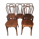 5 chairs bistro J & J Kohn with label and stamp circa 1900