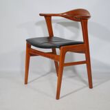 Armchair with Leather and Teak by ERIK KIRKEGAARD 1960s