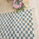 Blue checkered Berber Beni Ouarain rug