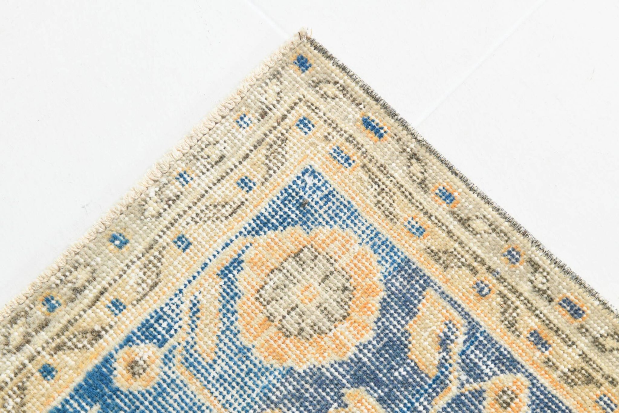 Large Blue Persian Area Rug, 206x294Cm