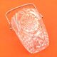 1970s Ice bucket, cut crystal with geometric design