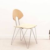 Mikado 1800 chair in beech and chrome by Kusch & Co