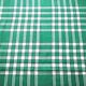 Vintage cotton tablecloth with green and white checks 1.45 x 1.65 m