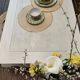 Table basse en bois exotique avec son verre securit de protection