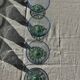 Set of 4 large blue and green glasses H14 D10