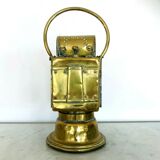 Lanterne de chef de gare en laiton jaune XX siècle