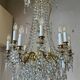 golden bronze chandelier in Louis XVI style
