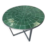 Round zellige table