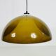 Brown and white acrylic glass suspension lamp, 1970