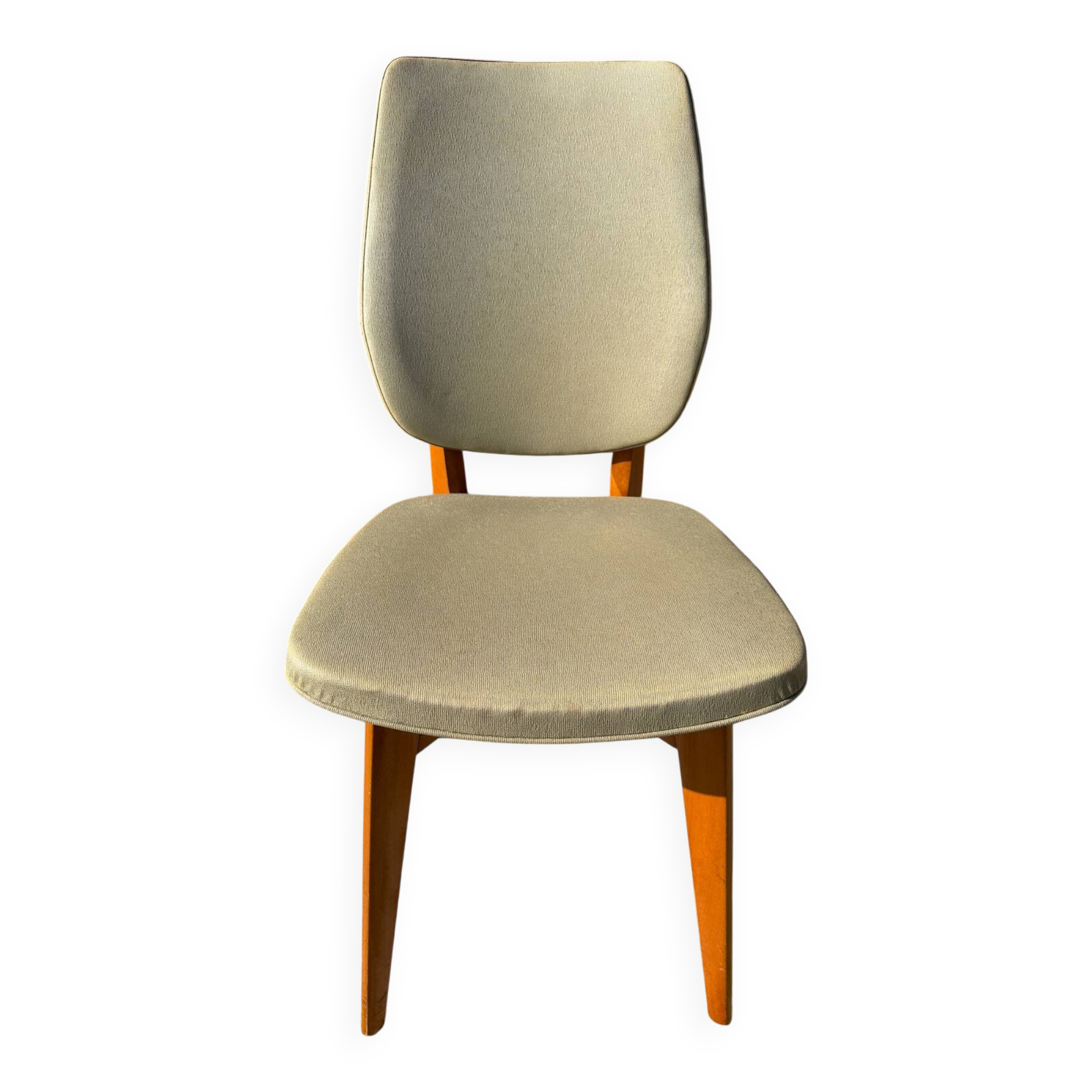 Scandinavian chair in wood and faux leather