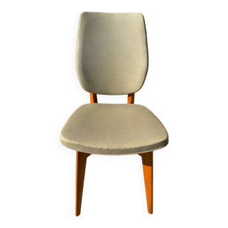 Scandinavian chair in wood and faux leather
