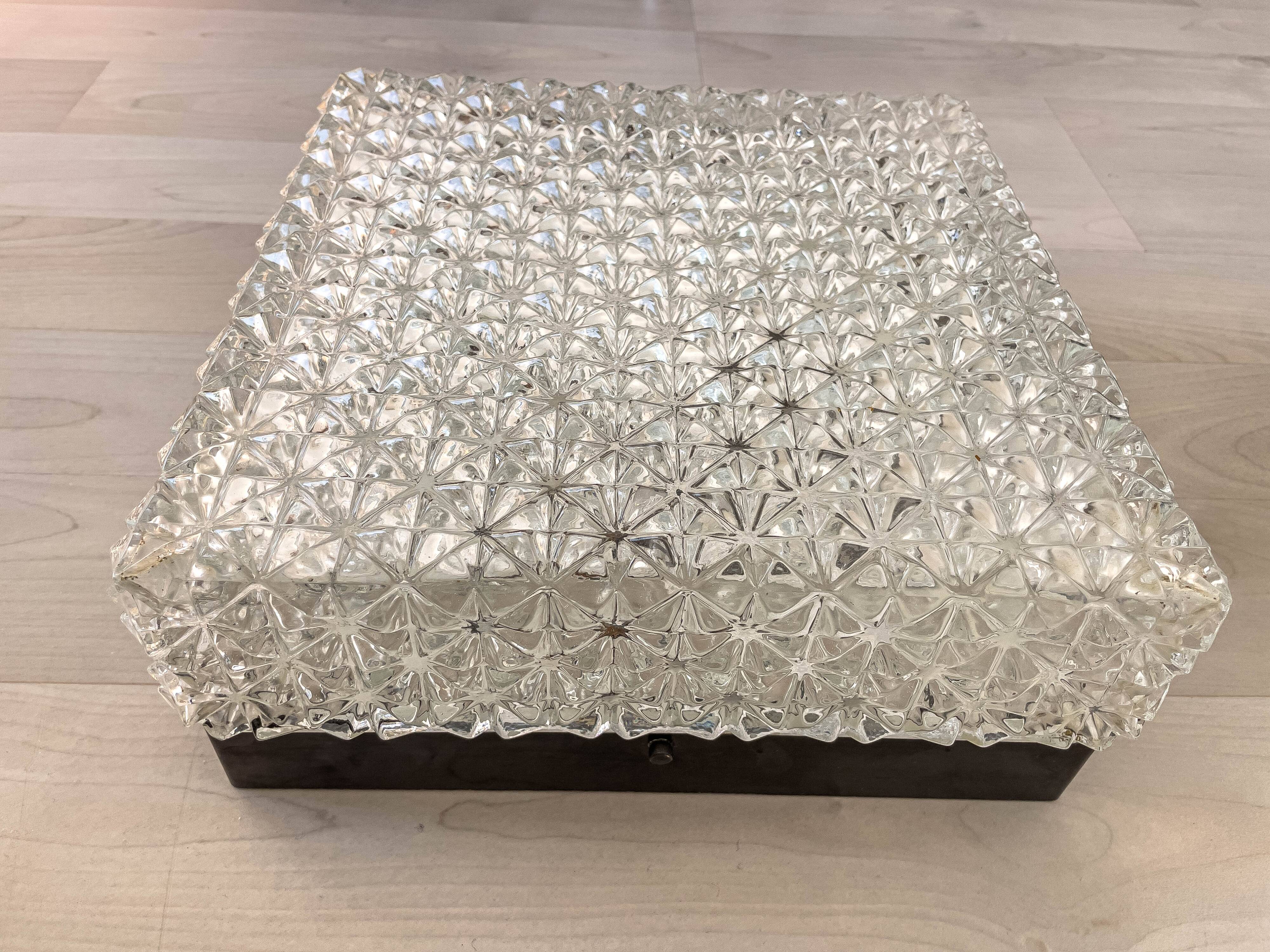 ERCO 2xE27 vintage glass ceiling light
